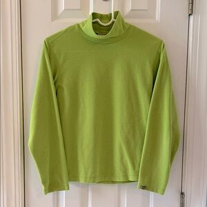 Columbia Lime Green Fleece Mockneck Pullover Top